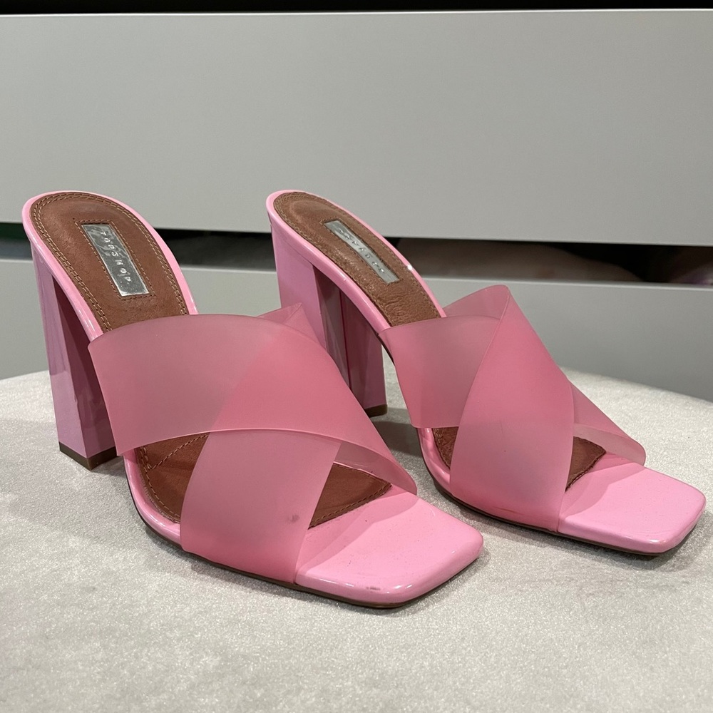 Top Shop Pink Block Heels
